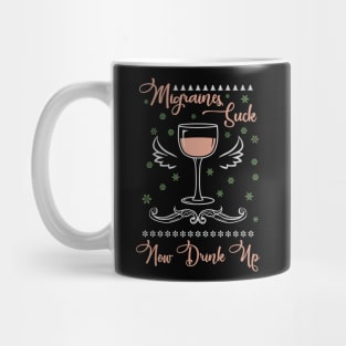 Ugly Christmas Migraines Drinking Party Mug